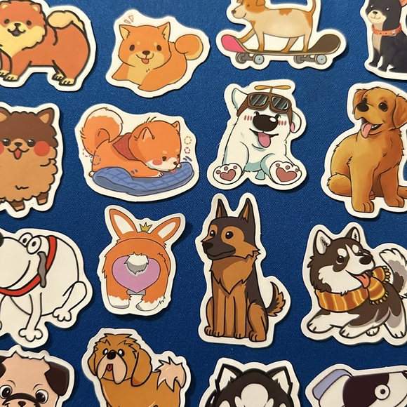 NEW! Set of 16 dog stickers - various breeds - Picture 7 of 7